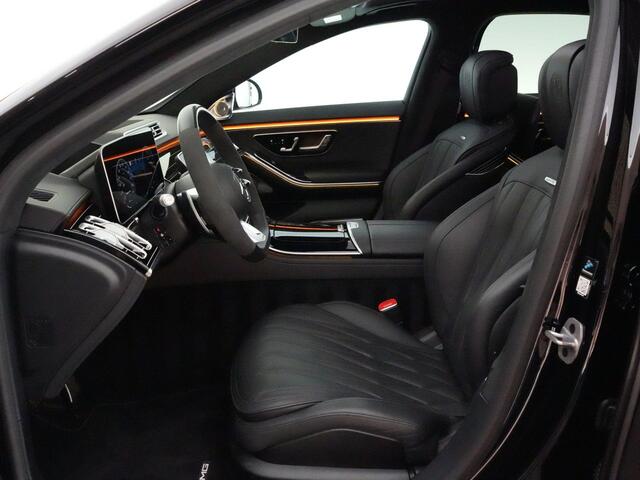 Mercedes-Benz S-KLASSE 63S AMG 802pk E Performance |22" custom wielen|pano|Burmester High end|chauffeurspakket|achteras besturing|rearseat infotainment|HUD|360 camera|digital LED|memory|Apple Carplay|