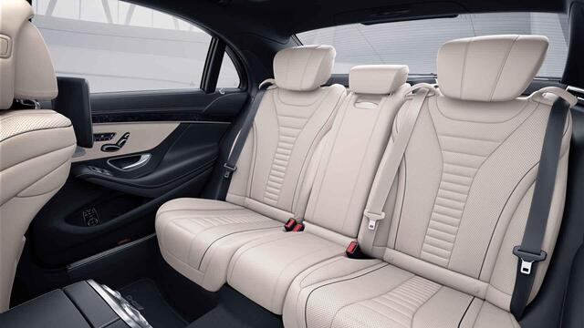 Mercedes-Benz S-KLASSE 560 4Matic Lang Premium Plus | Burmester | Beige leer | Executive pakket | Entertainment achter | AMG | Panoramadak |