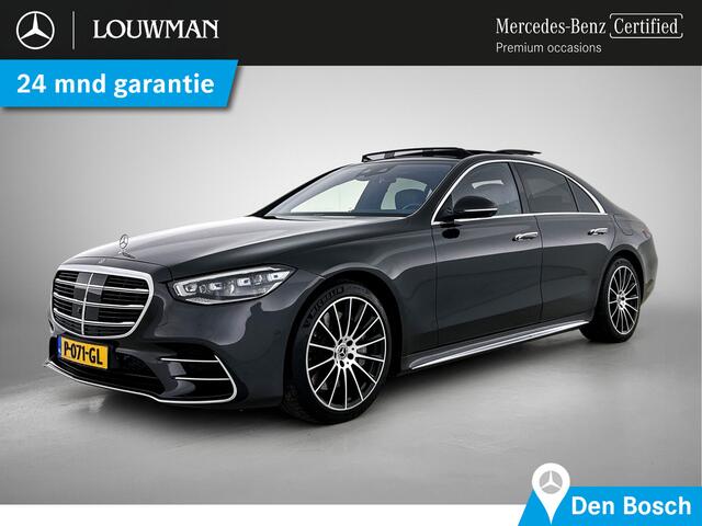 Mercedes-Benz S-KLASSE 580 e AMG Line | Premium pakket | Panorama schuifdak | Head-Up display | Stoelventilatie/- verwarming voor | Rijassistentie pakket | Zwart Nappaleder | Inclusief 24 maanden MB Certified garantie voor Europa.