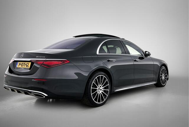 Mercedes-Benz S-KLASSE 580 e AMG Line | Premium pakket | Panorama schuifdak | Head-Up display | Stoelventilatie/- verwarming voor | Rijassistentie pakket | Zwart Nappaleder | Inclusief 24 maanden MB Certified garantie voor Europa.