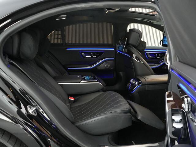 Mercedes-Benz S-KLASSE 580 e 510pk 4MATIC Lang AMG Line |BTW|Burmester 4D|chauffeurs pakket|pano|massage|head-up|360 camera|memory|Apple Carplay|stoelverkoeling en verwarming|21" LMV|