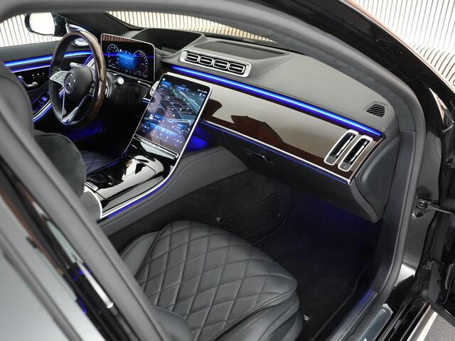 Mercedes-Benz S-KLASSE 580 e 510pk 4MATIC Lang AMG Line |BTW|Burmester 4D|chauffeurs pakket|pano|massage|head-up|360 camera|memory|Apple Carplay|stoelverkoeling en verwarming|21" LMV|