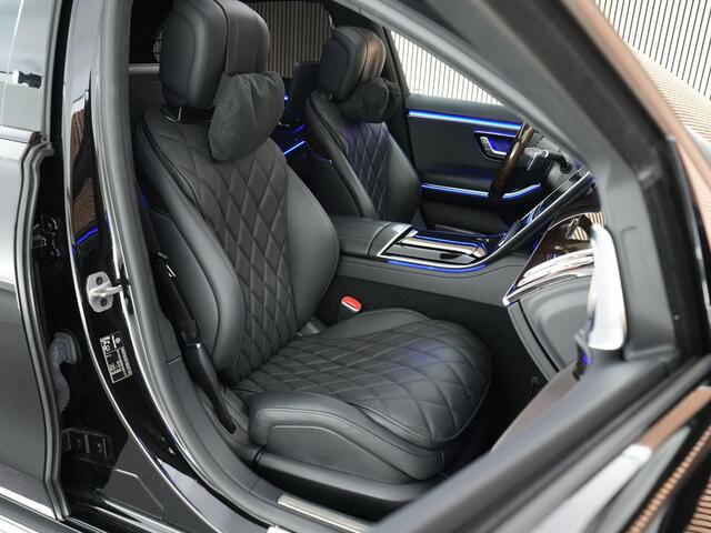 Mercedes-Benz S-KLASSE 580 e 510pk 4MATIC Lang AMG Line |BTW|Burmester 4D|chauffeurs pakket|pano|massage|head-up|360 camera|memory|Apple Carplay|stoelverkoeling en verwarming|21" LMV|