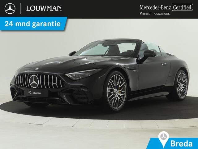 Mercedes-Benz SL-KLASSE Roadster AMG 43 381 pk | AMG DYNAMIC PLUS pakket | AMG Nightpakket | 21" AMG-velgen, zilver | Performance sportstoelen | Rijassistentiepakket Plus | Burmester Sound systeem | 360° camera |
