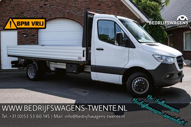 Mercedes-Benz SPRINTER 515 CDI 150 pk Pick Up / Open Laadbak Dubbel Lucht Airco, Apple Carplay, Cruise Control, Nieuw ongebruikt 3-Zits
