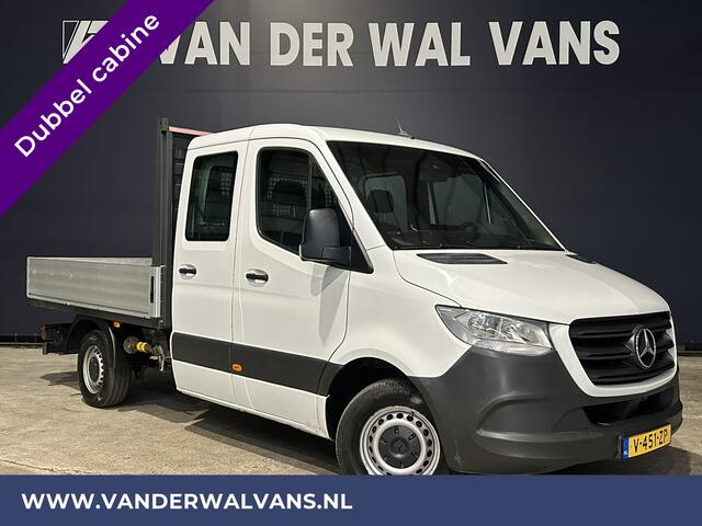 Mercedes-Benz SPRINTER 314 CDI 143pk Pick-Up Open Laadbak 1000kg Kraan Dubbele Cabine Euro6 Airco | 3500kg Trekhaak | 6-Zits Apple Carplay, Android Auto, Cruisecontrol