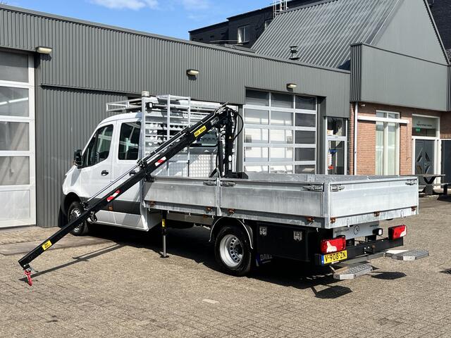 Mercedes-Benz SPRINTER 514 2.2 CDI L3 DC Hiab 018 laadkraan Airco Trekhaak 2000 kg trekgewicht Kastinrichting 1e eigenaar ex Overheid 2-Persoons Openlaadbak Kraan Pick-up P-up Gereedschapskist Euro 6