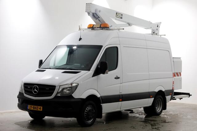 Mercedes-Benz SPRINTER 516 CDI 163pk Euro6 L2H2 Custers Taurus T200-14MVH Hoogwerker 14meter Werkhoogte PTO 01-2017