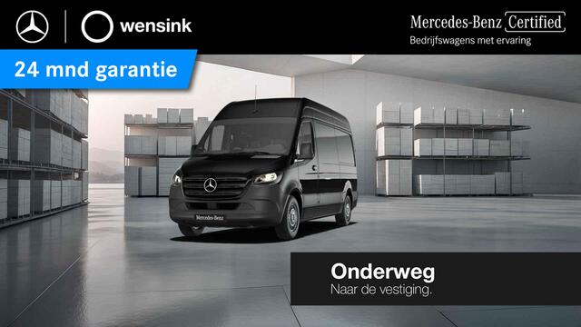 Mercedes-Benz SPRINTER 317 CDI | L2 H2 | PRO | AUTOMAAT | ACHTERUITRIJCAMERA | NAVIGATIE | CRUISE CONTROL | BETIMMERDE LAADRUIMTE | DIEP ZWART | 3-ZITS | LICHT -/ REGEN SENSOR