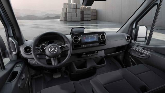 Mercedes-Benz SPRINTER 317 CDI | L2 H2 | PRO | AUTOMAAT | ACHTERUITRIJCAMERA | NAVIGATIE | CRUISE CONTROL | BETIMMERDE LAADRUIMTE | DIEP ZWART | 3-ZITS | LICHT -/ REGEN SENSOR