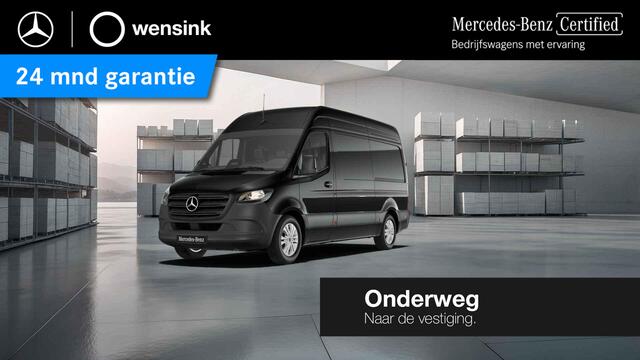 Mercedes-Benz SPRINTER 317 CDI | L2 H2 | PRO | AUTOMAAT | ACHTERUITRIJCAMERA | NAVIGATIE | CRUISE CONTROL | BETIMMERDE LAADRUIMTE | DIEP ZWART | 3-ZITS | LICHT -/ REGEN SENSOR