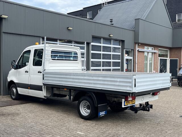 Mercedes-Benz SPRINTER 314 2.2 CDI L3 DC Trekhaak 3500 trekgewicht Dubbele lucht Airco Cruise controle 6-Persoons Automaat Openlaadbak Pick-up Telefoonverbinding Werkverlichting P-up Euro 6
