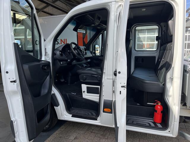 Mercedes-Benz SPRINTER 314 2.2 CDI L3 DC Trekhaak 3500 trekgewicht Dubbele lucht Airco Cruise controle 6-Persoons Automaat Openlaadbak Pick-up Telefoonverbinding Werkverlichting P-up Euro 6