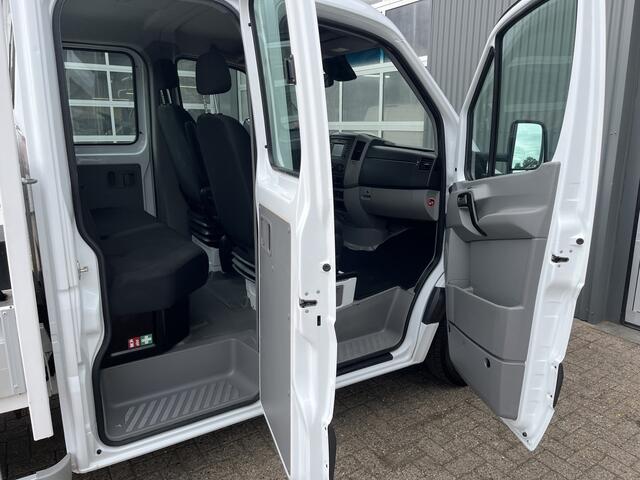 Mercedes-Benz SPRINTER 514 CDI 366 Hiab Laadkraan 018T Trekhaak 3500kg Airco 6 persoons uitvoering Open laadbak Pick-up Euro 6 Verkeersbord Actiebord Pijlenbord Bakwagen P-up Tachograaf 1e eigenaar ex gemeente