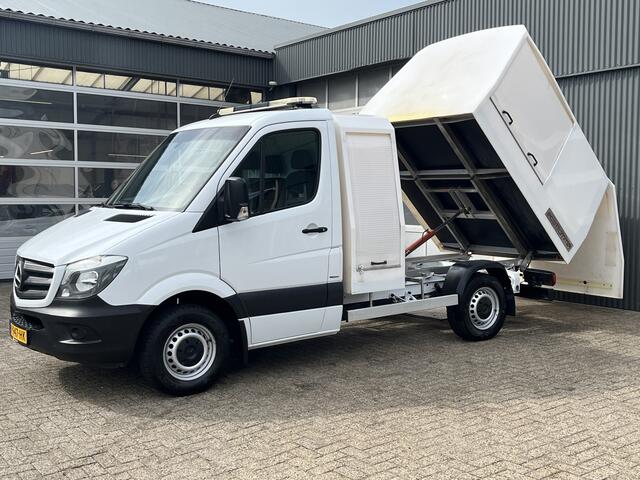 Mercedes-Benz SPRINTER 314 CDI Automaat Veegvuilkipper Kipper Airco Trekhaak 2000kg Telefoonverbinding 3-Persoons 1e eigenaar ex overheid open laadbak Pick-up Kieper Euro 6 Vuilniswagen Snipperwagen