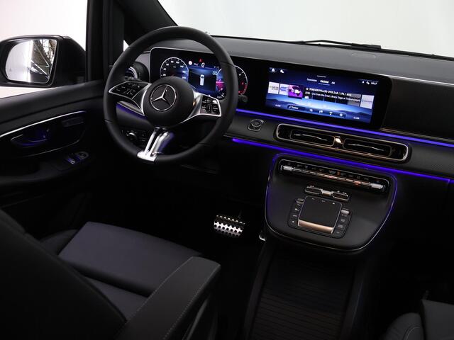 Mercedes-Benz V-KLASSE 300d | XL L3 | AMG | 4MATIC | Dubbele Cabine | 360 CAMERA | DISTRONIC PLUS | LEDER ZWART "LUGANO" | ALARM | STOELVERWARMING | NAVIGATIE | CARPLAY | ANDROID AUTO | CLIMATE CONTROL | DAB+ | CERTIFIED