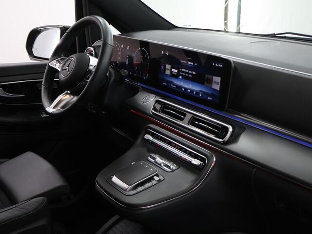 Mercedes-Benz V-KLASSE 300d | XL L3 | AMG | 4-MATIC | Dubbele Cabine | 360 CAMERA | DISTRONIC PLUS | LEDER ZWART "LUGANO" | ALARM | STOELVERWARMING | NAVIGATIE | CARPLAY | ANDROID AUTO | CLIMATE CONTROL | DAB+ | CERTIFIED