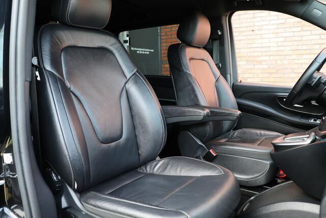 Mercedes-Benz V-KLASSE 220d Lang DC | AMG | 360 Camera | CarPlay | Bi-Xenon | Lederen bekleding | Facelift model | Navigatie | 19'' AMG Velgen | Stoelverwarming | Kenwood Sound | DAB | Elek achterklep | Carbon afwerking | Sportonderstel | Dubbel cabine | Dealer onderhouden
