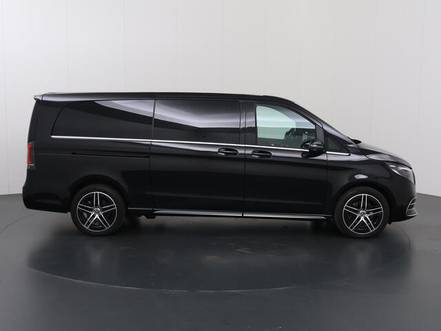 Mercedes-Benz V-KLASSE 300d | XL L3 | AMG | 4-MATIC | Dubbele Cabine | 360 CAMERA | DISTRONIC PLUS | LEDER ZWART "LUGANO" | ALARM | STOELVERWARMING | NAVIGATIE | CARPLAY | ANDROID AUTO | CLIMATE CONTROL | DAB+ | CERTIFIED