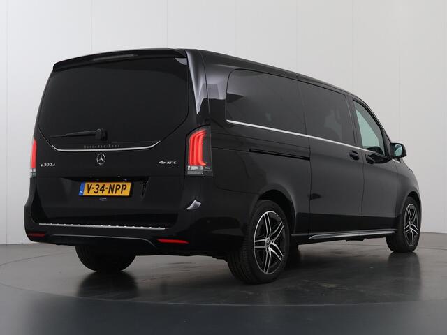 Mercedes-Benz V-KLASSE 300d | XL L3 | AMG | 4-MATIC | Dubbele Cabine | 360 CAMERA | DISTRONIC PLUS | LEDER ZWART "LUGANO" | ALARM | STOELVERWARMING | NAVIGATIE | CARPLAY | ANDROID AUTO | CLIMATE CONTROL | DAB+ | CERTIFIED