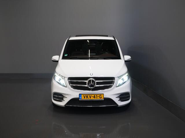 Mercedes-Benz V-KLASSE 250d DC Dubbel Cabine Exclusive AMG/ Pano/ Stoelvent./ Mem.Stoelen/ Koelvak/ Adapt.Cruise/ 360 Camera/ Burmester/ Standkachel/ Leder/ 2x Elek.Schuifdeur/ Elek.Klep/ Alarm III/ Afn.Trekhaak