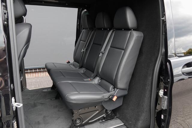 Mercedes-Benz VITO 119Cdi 190Pk 9G-Tronic Aut. | Dubbele Cabine | Mixto Pro | Extra lang | 2xSchuifdeur | Achteruitrijcamera | Afneembare trekhaak | Spoilerpack | Rode remzadels | 20''