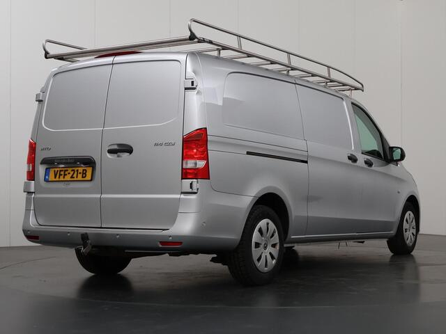 Mercedes-Benz VITO 114 CDI Aut. | L3 XL | Imperiaal | Airco | Cruise Control | 3-zits | Navigatie | Parkeercamera | Achterdeuren | Trekhaak | Certified