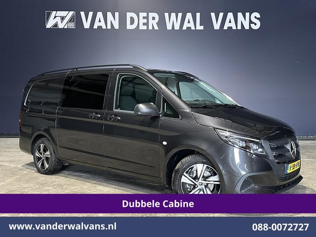 Mercedes-Benz VITO 116 CDI 164pk 9G-Tronic Automaat L2H1 Dubbele Cabine Fabrieksgarantie Euro6 Airco | 2x zijdeur | 5-Zits | 360 graden Camera LED, LM velgen, 2500kg Trekhaak, Adaptieve Cruisecontrol, Parkeersensoren, Isofix, MBUX