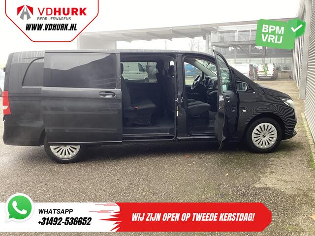 Mercedes-Benz VITO 116 CDI Aut. L3 DC Dubbel Cabine BPM VRIJ! 6 Pers./ 2xSchuifdeur/ LED/ Stoelverw./ 270Gr. Deuren/ Carplay/ Camera/ Cruise/ Trekhaak