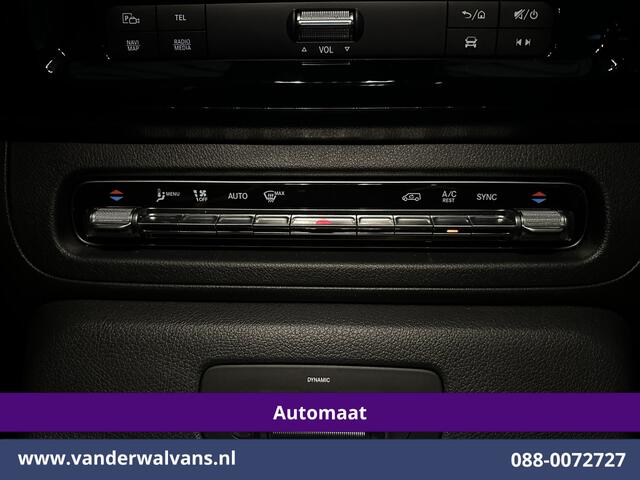 Mercedes-Benz VITO 116 CDI 164pk 9G-Tronic Automaat L2H1 Dubbele Cabine Fabrieksgarantie Euro6 Airco | 2x zijdeur | 5-Zits | 360 graden Camera | Navigatie LED, LM velgen, 2500kg Trekhaak, Adaptieve Cruisecontrol, Parkeersensoren, Isofix, MBUX