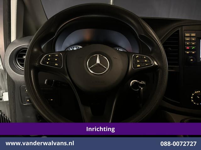 Mercedes-Benz VITO 114 CDI 136pk L2H1 Inrichting Euro6 Airco | Camera | LM velgen | Cruisecontrol | Trekhaak | Stoelverwarming Dakdragers, Parkeersensoren, Bijrijdersbank, Achterklep