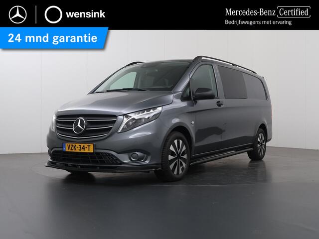 Mercedes-Benz VITO 119 CDI | L3 XL | DUBBEL CABINE | 190 PK | AUT. | EDITION | SPOILERPAKKET | LED | NAVIGATIE | CLIMATE CONTROL | CAMERA | PARKEERSENSOREN | BETIMMERDE LAADRUIMTE | TREKHAAK | METALLIC | CARPLAY / ANDROID AUTO | 17" LICHTMETALEN WIELEN