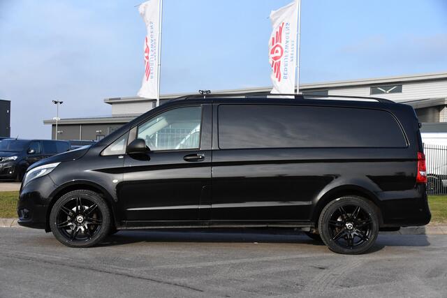 Mercedes-Benz VITO 119 CDI L2 Black Edition Camera, Cruise, LED, Stoelverwarming, Standkachel, Leder, 190pk, Automaat, Trekhaak, Uniek!