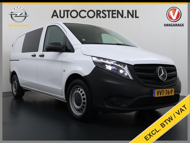 Mercedes-Benz VITO 116CDI Automaat Trekhaak Navi Ecc Cruise Control Euro 6 Camera Bluetooth Sortimo Kasten Stoelverwarming Cruise Control Pdc Lane Assist Betonplex Vloer Schuifdeur Achterdeuren Licht-/regensensor Zijwind assistent 1e Eigenaar 2.500KG Trekgewicht