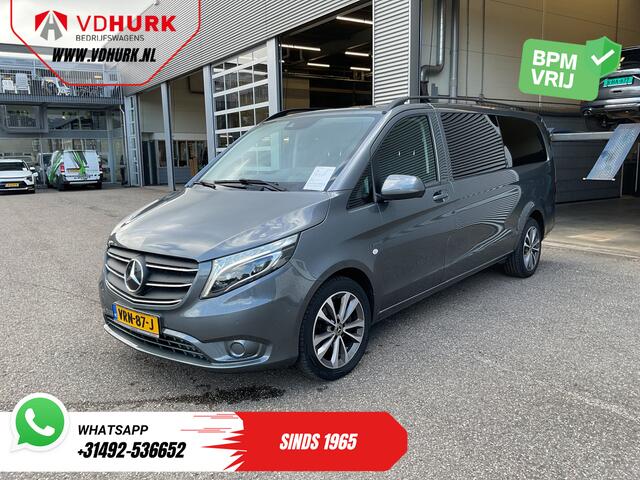 Mercedes-Benz VITO 119 CDI Aut. XL L3 DC Dubbel Cabine/ LED/ 2.5t Trekverm./ Alarm III/ Stoelverw./ Carplay/ Navi/ Camera/ Climate/ Cruise/ PDC/ 18"LMV/ Trekhaak