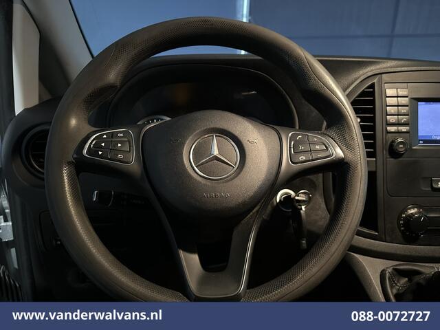 Mercedes-Benz VITO 116 CDI 164pk L3H1 Euro6 Airco | Camera | Cruisecontrol | LED | 2500kg Trekhaak Parkeersensoren, Stoelverwarming, Bijrijdersbank