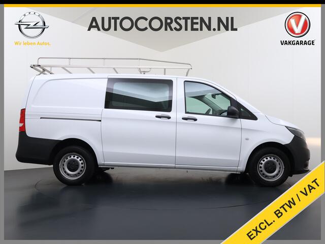 Mercedes-Benz VITO 114CDI Automaat Lang 2X Schuifdeur Trekhaak Imperiaal Navi Camera Cruise Control Airco Bluetooth Pdc Euro 6 Betonplex Vloer Wandbetimmering 1e Eigenaar Origineel Nederlandse Auto