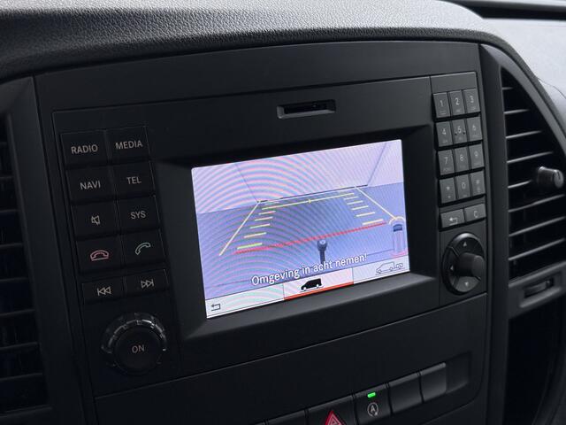 Mercedes-Benz VITO 114CDI Automaat Lang 2X Schuifdeur Trekhaak Imperiaal Navi Camera Cruise Control Airco Bluetooth Pdc Euro 6 Betonplex Vloer Wandbetimmering 1e Eigenaar Origineel Nederlandse Auto