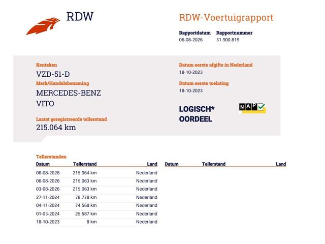 Mercedes-Benz VITO 110 CDI Euro 6 - Lang L2 - Airco