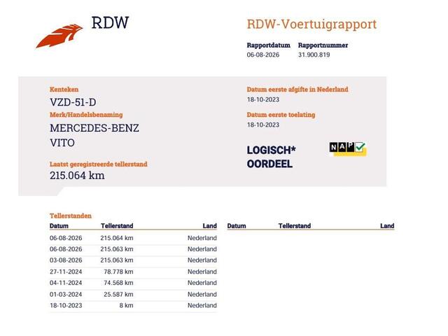 Mercedes-Benz VITO 110 CDI Euro 6 - Lang L2 - Airco