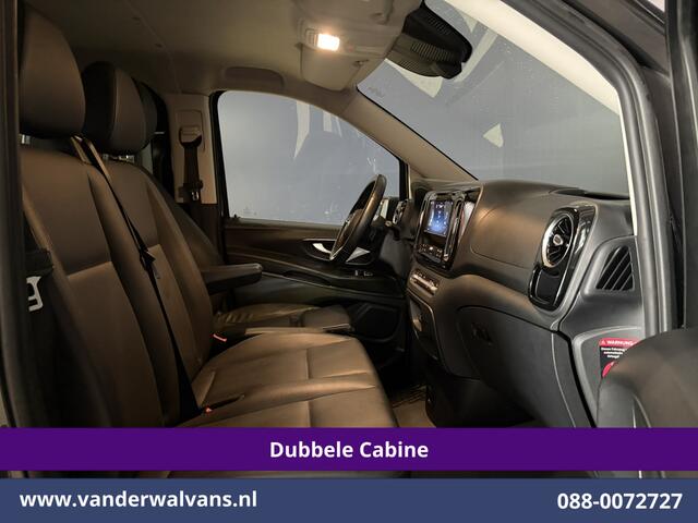Mercedes-Benz VITO 116 CDI 164pk 9G-Tronic Automaat L3H1 Dubbele Cabine Euro6 Airco | 6-Zits | 2x zijdeur | Camera Adaptieve Cruisecontrol, LM Velgen, Stoelverwarming, Leder, 2500kg Trekhaak, Parkeersensoren