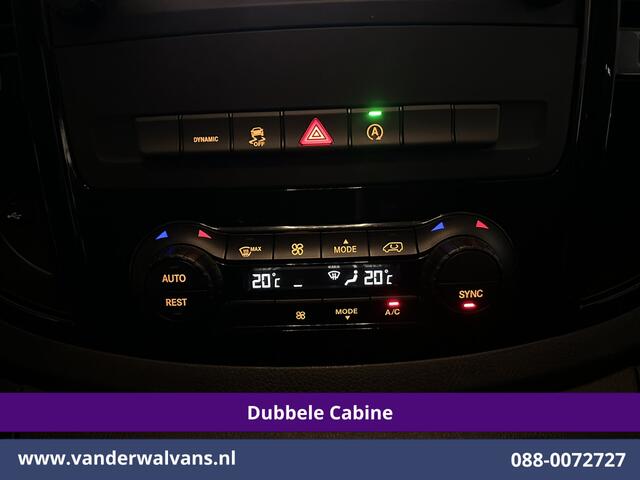 Mercedes-Benz VITO 119 CDI 191pk 9G-Tronic Automaat L2H1 Dubbele Cabine Euro6 Airco | 5-Zits | Camera | Navigatie | LED | Apple Carplay Android Auto, Cruisecontrol, LM velgen, Trekhaak, Parkeersensoren, Bumper in de kleur
