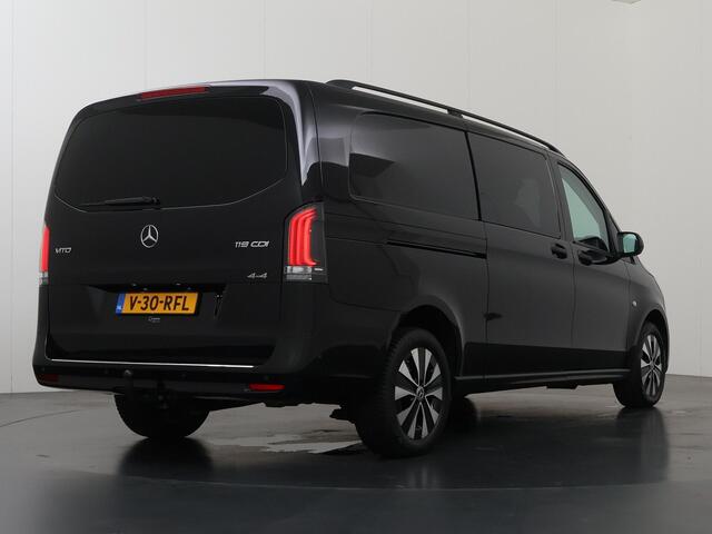 Mercedes-Benz VITO 119 CDI | AUT. | XL L3 | PRO | DUBBEL CABINE | 4X4 | SCHUIFDEUR L+R | TREKHAAK | LM VELGEN | 5-ZITS | NAVIGATIE | PARKEERCAMERA | STOELVERWARMING | CERTIFIED