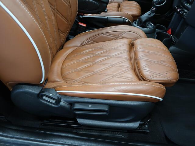 Mini COOPER Mini Cabrio 1.5 Salt Business Automaat Leder bruin Diamond Stitch Airco NL-auto NAP Boekjes Sportvelgen zwart Sportstoelen Navigatie Nette auto