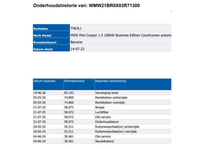 Mini COUNTRYMAN 1.5 136PK Automaat Cooper Classic / Trekhaak / Pdc+Camera / 1/2 Leder / Navigatie / Airco-ecc. / Radio multimedia