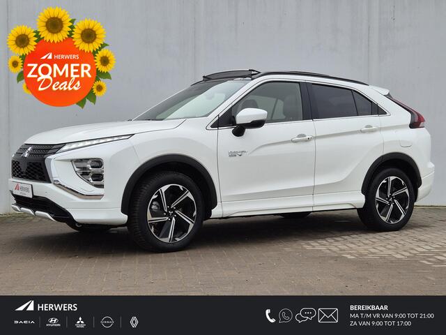 Mitsubishi ECLIPSE Cross 2.4 PHEV Prestige Automaat / Plug-In Hybride / Trekgewicht 1.500 KG / Apple Carplay & Android Auto / Vierseizoenenbanden / Adaptieve Cruise Control / Schuif & Kanteldak / Stuur & Stoelverwarming / Vierwielaandrijving / Lederen Bekleding / Elektrisch