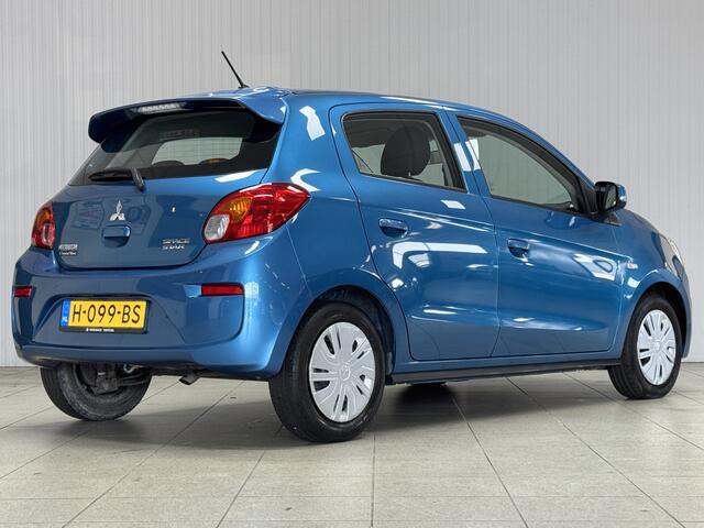 Mitsubishi SPACE STAR 1.0 Cool+ /Dakspoiler /Dagrijverlichting /Airco /Elek. pakket /C.V. afstand /Radio /AUX & USB /Isofix /Bumpers in kleur.