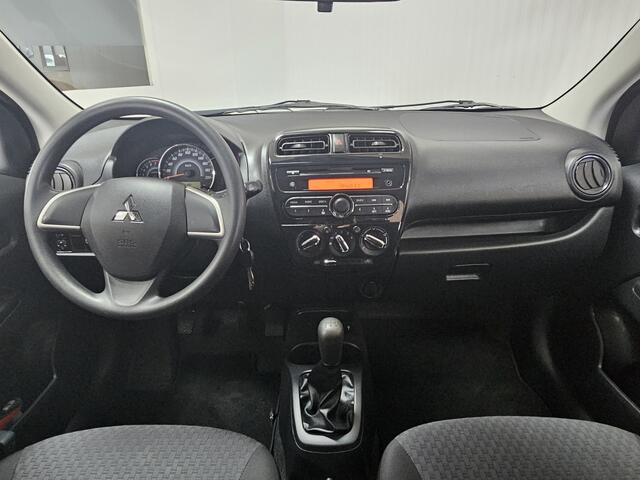 Mitsubishi SPACE STAR 1.0 Cool+/ Airco/ C.V. Afstand/ Elek. Pakket/ Isofix/ Radio- AUX & USB/ Dagrijverl./ Dakspoiler/ Metallic lak.