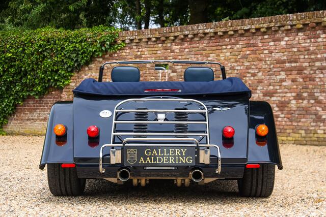 Morgan Plus 6 "The all-new Morgan PlusSix" only 15000 kms from new! Thoughtfully composed in Azurite Blue with British Blue grained leather - Noble Blue Box Waeve carpet - and the tunnel also in blue leather, Newly delivered in Belgium, Well-equipped with "non-standard" options, It features the "Easy-up System" roof - A nice option, "The first owner chose a Morgan instead of a Porsche like everyone else",