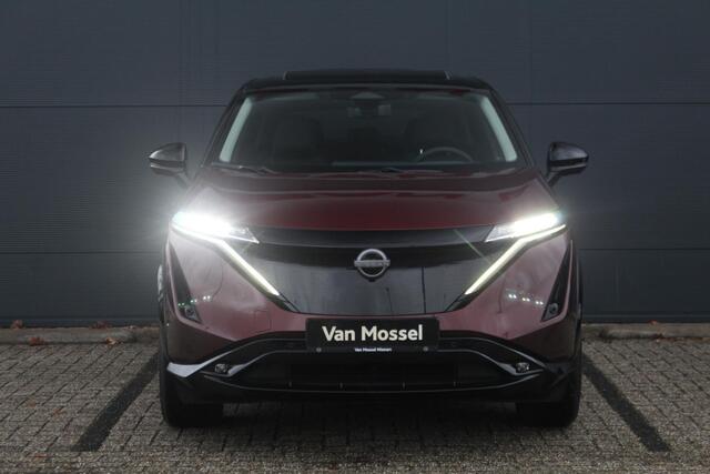 Nissan Ariya Evolve 91 kWh 240pk | Bose Audio | Draadloze Apple Carplay & Android Auto | Afneembare Trekhaak | Elektrisch Verstelbare Stoelen | Stoel/Stuurwiel Verwarming | Nieuw!